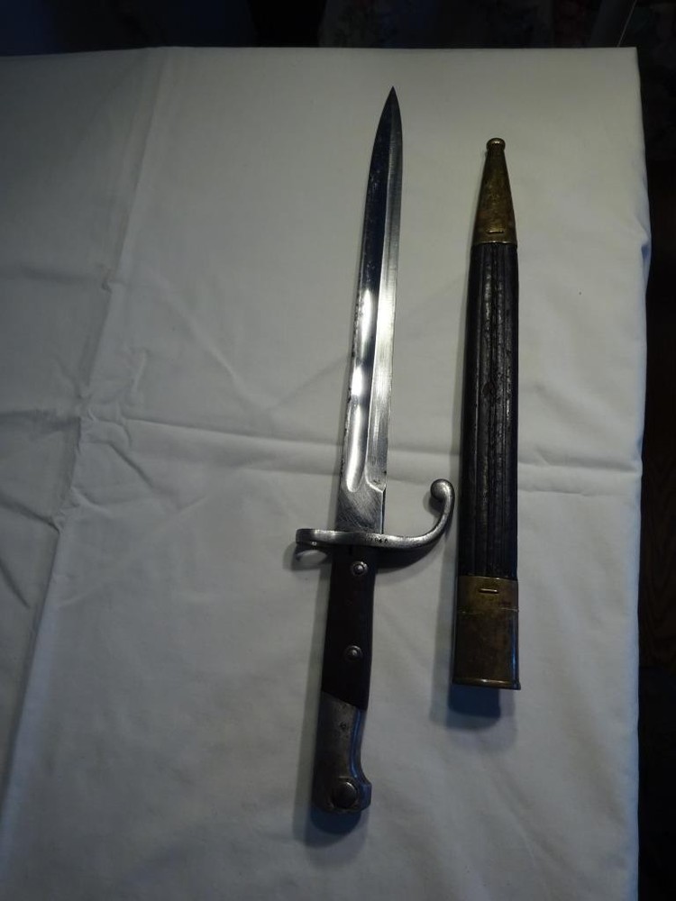 WWI C1908 Pattern "WEYERSBERG KIRSCHBAUM & CO.Cie BAYONET/SCABBARD"Nice Original