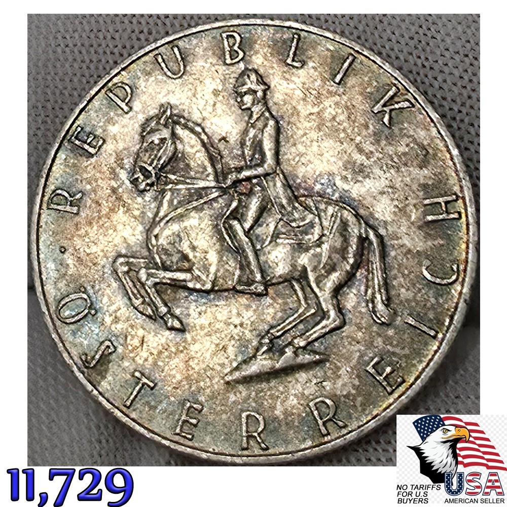 1961 AUSTRIA Silver 5 SCHILLING 5S