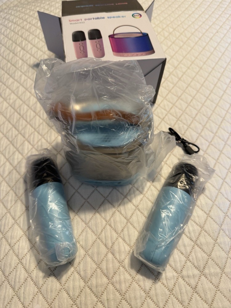 CreaTeck K52 Portable Karaoke Machine with 2 Microphones