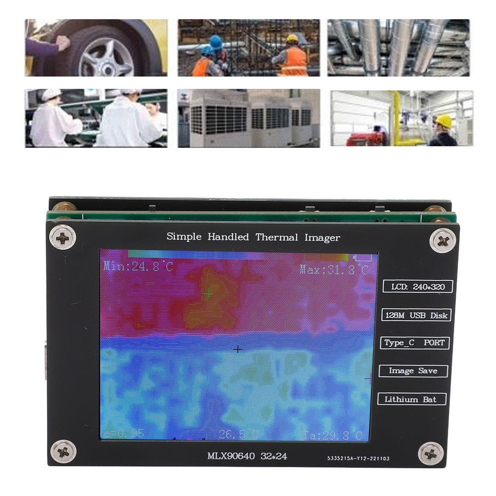 Thermal Imager Infrared Camera Digital Handheld Portable 2.8in LCD Screen
