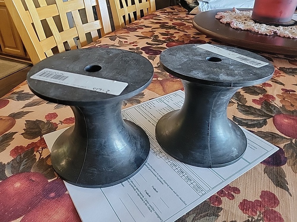 (2) UEMSI HTV Encoder Roller Manhole Sewer Camera DO-7N NYLON FLUSHER 5-3/4" 5"