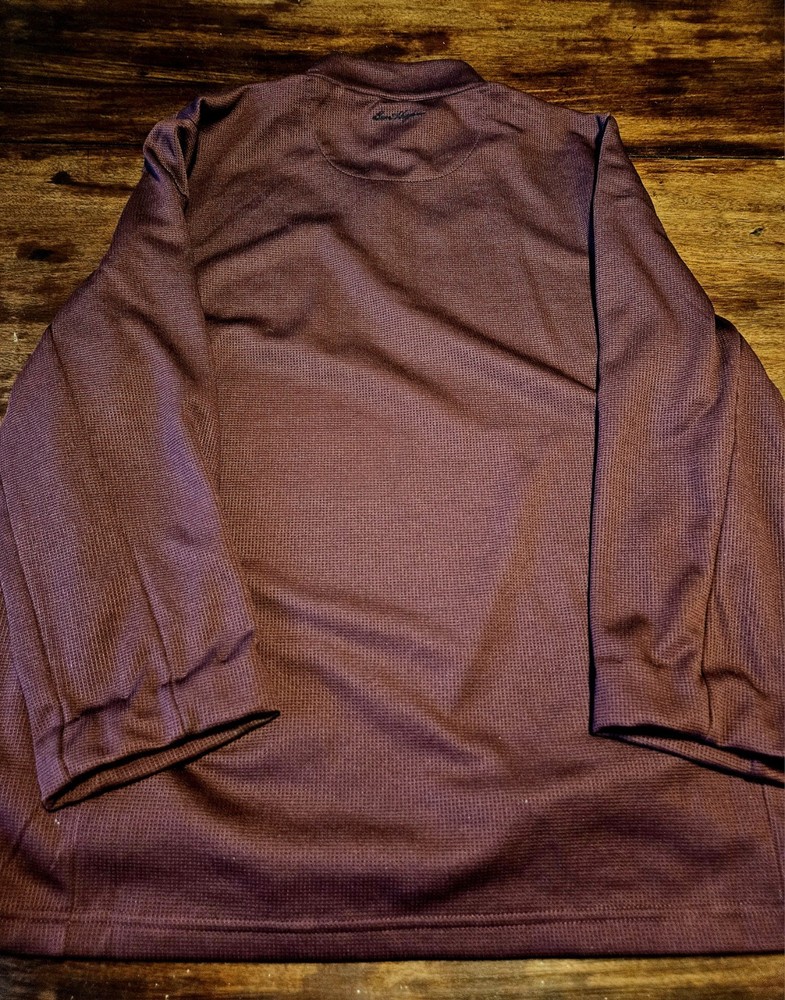 Ben Hogan Performance L Plum Pullover Jacket Mid Sleeve Golf Quarter Zip