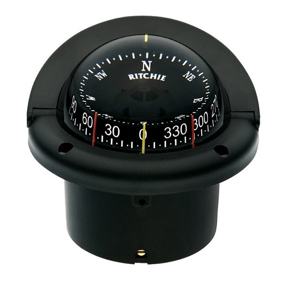 Ritchie HF-743 Helmsman Black Flush Mount Compass