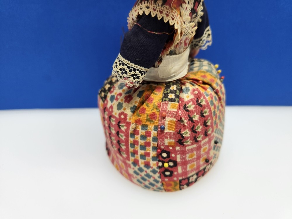 Vintage Pin Cushion Doll Missing Arm MCM Retro Sewing