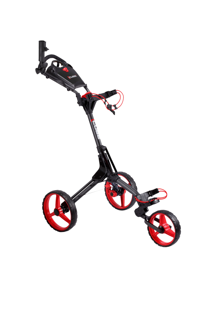 CUBE CART 3 Wheel Push Pull Golf Cart: Smallest Folding Lightweight Compact Cart