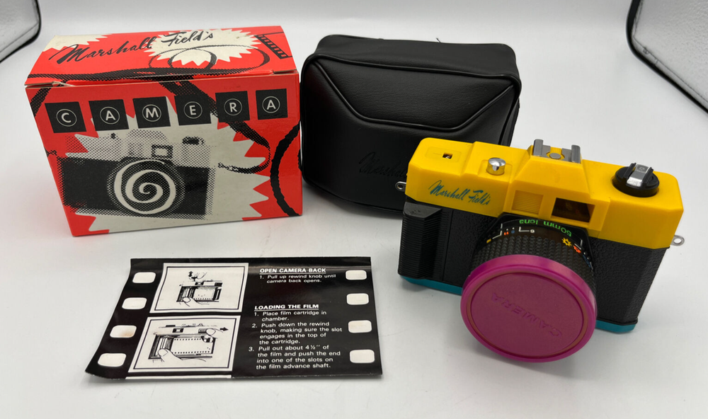 Marshall Fields 35MM Auto Fix Focus 50mm Camera with Case Original Box 1990