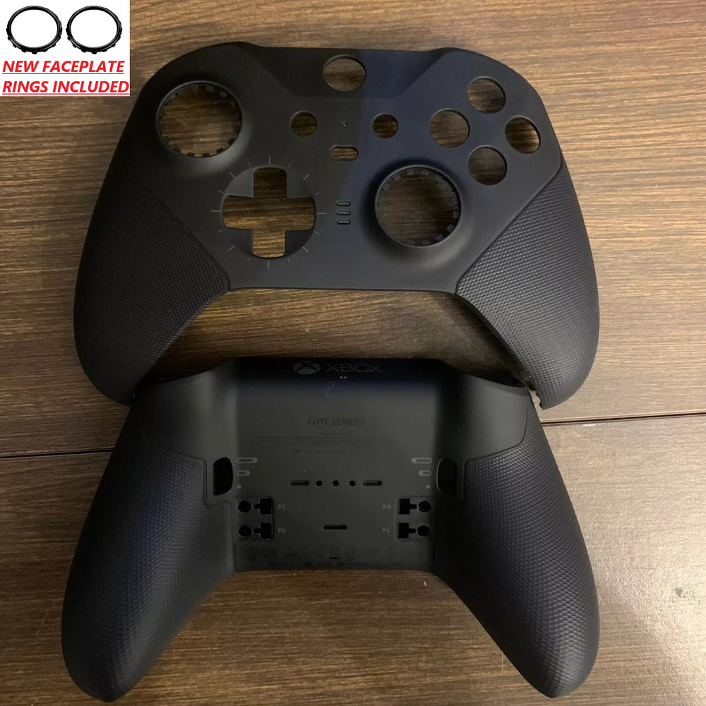 Microsoft Xbox Elite Series 2 Black Controller Front Faceplate & Back Shell