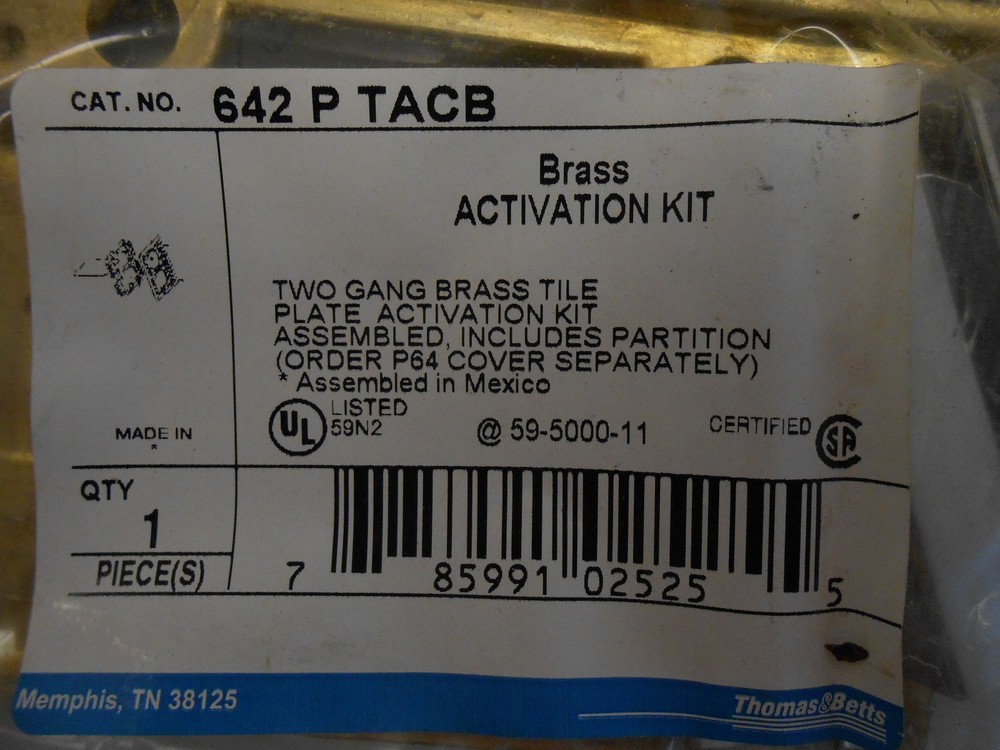 THOMAS & BETTS BRASS ACTIVATION KIT 642PTACB
