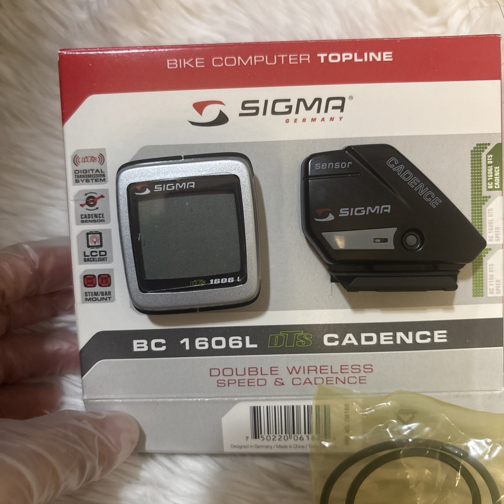 Sigma Bike Computer BC1606LDTS Candence Wireless /measures speed.