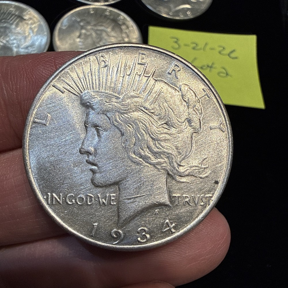 Lot Of 5 Peace Dollars