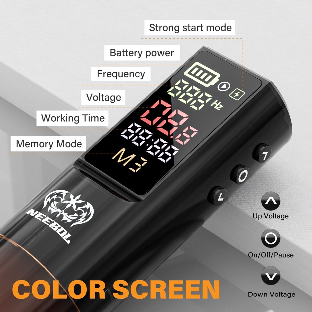 Lightweight Tattoo Pen Kit 1600mAh Adjustable Plastic Machine Ideal for Beginner