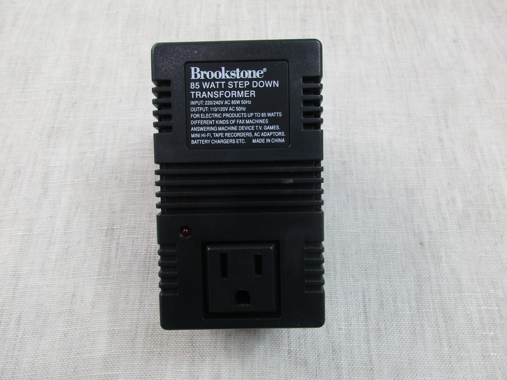 Brookstone Step Down 85W Step Down Transformer Input 220/240V Output 110/120V