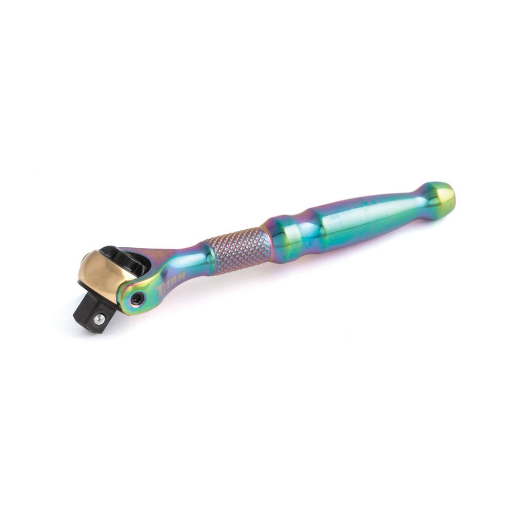 Titan 1/4 in. Drive Titanium Swivel Head Micro Ratchet