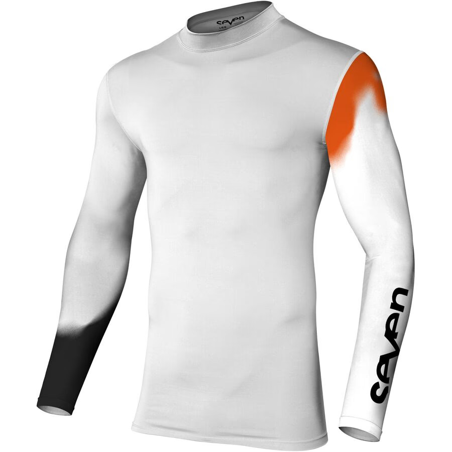 Seven 2024 Youth Zero Compression Jersey - 27 Parallel - Black/White, Medium