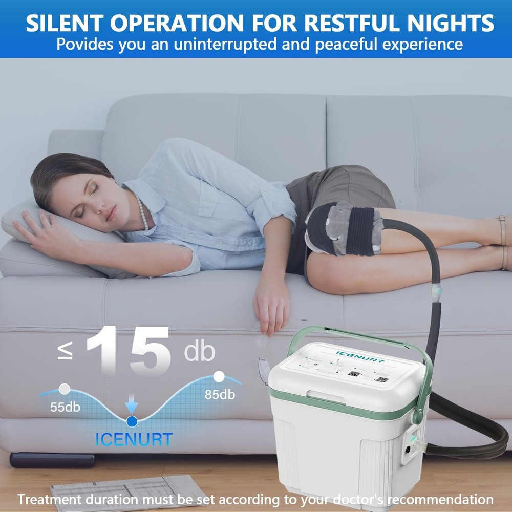 Cold Therapy Machine with Programmable Timer, Ice Machine for Knee After Surg...