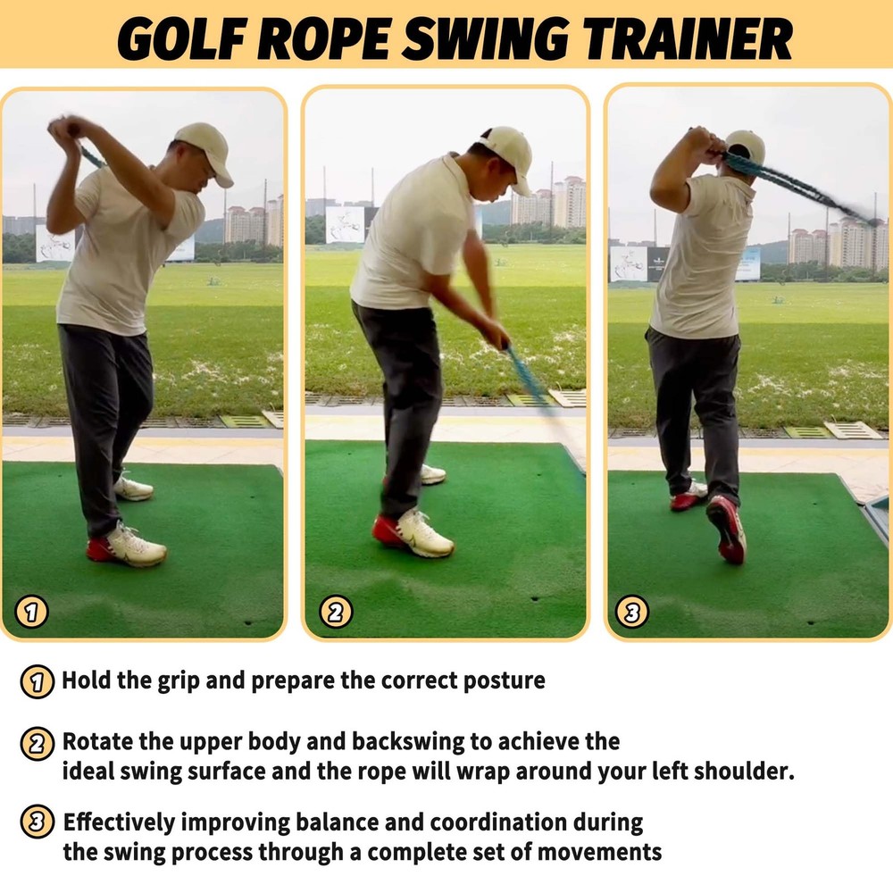 Golf Swing Training Aid,Golf Rope Swing Trainer, Golf Multi-Purpose Training ...