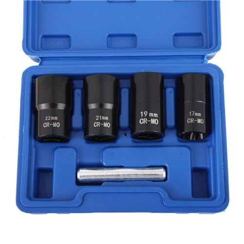 LSLANSOON 1/2” Drive Impact Bolt Nut Extractor Set, 5pcs  Assorted Sizes