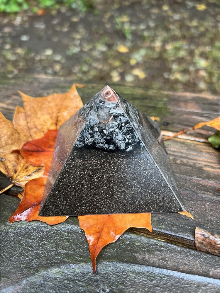 Obsidian Orgone pyramid