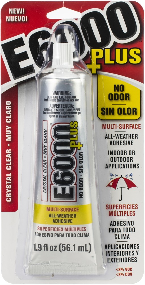 E6000+Plus Multipurpose Adhesive-1.9oz Clear - 2 Pack