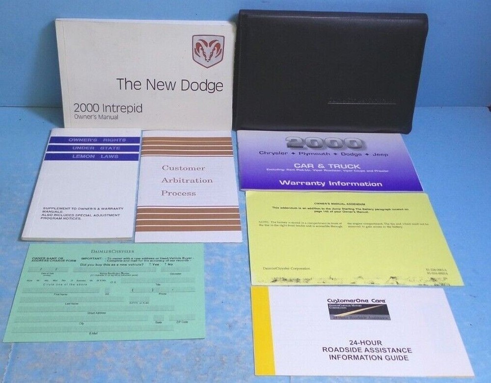 00 2000 Dodge Intrepid owners manual