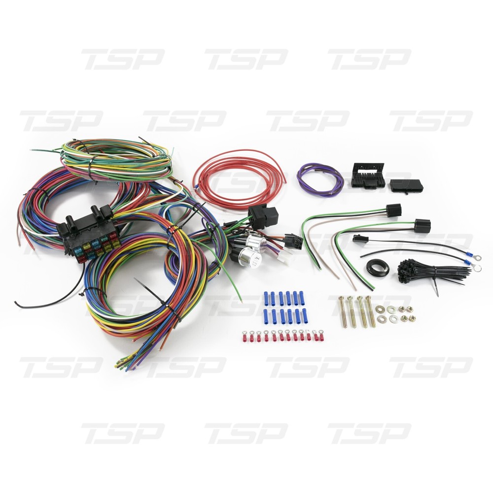 UNIVERSAL 20-CIRCUIT WIRING HARNESS Column Key Complete
