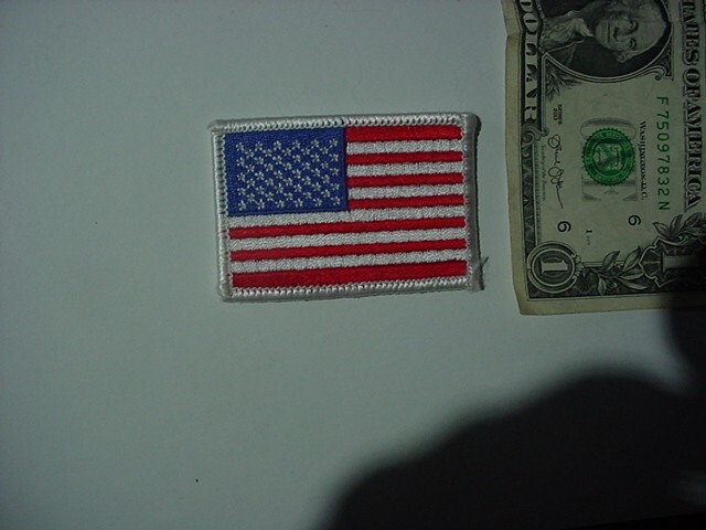 Patch -- Small AMERICAN FLAG w/ (White Border)