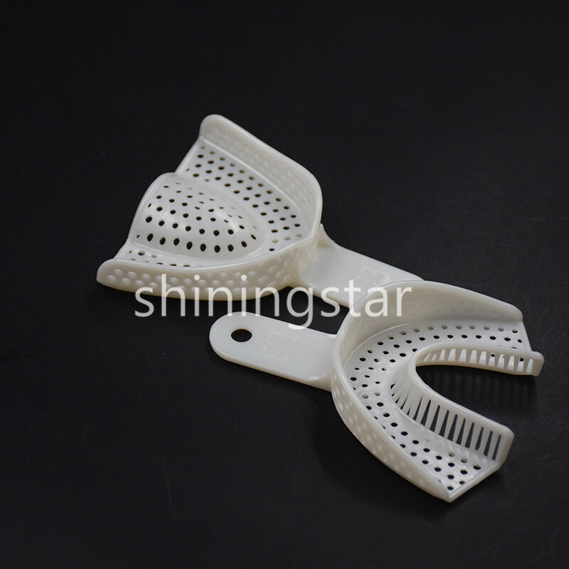 12 Pcs Upper & Lower Dental Disposable Plastic Impression Trays 3 Sizes White