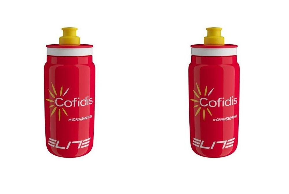 2X ELITE FLY TEAM COFIDIS CYCLING BOTTLES – 550ML (18OZ) – PAIR