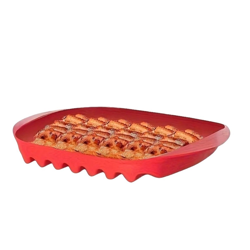 Microwave Bacon Pan Bacon Cooker | Splatter Proof Crisper Tray PP Kitchen NEW