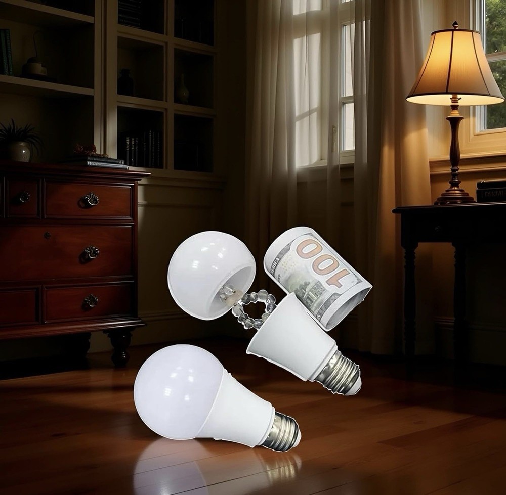 Light Bulb Secret Compartment Safe Hollow Diversion Hidden Stash Can Security..