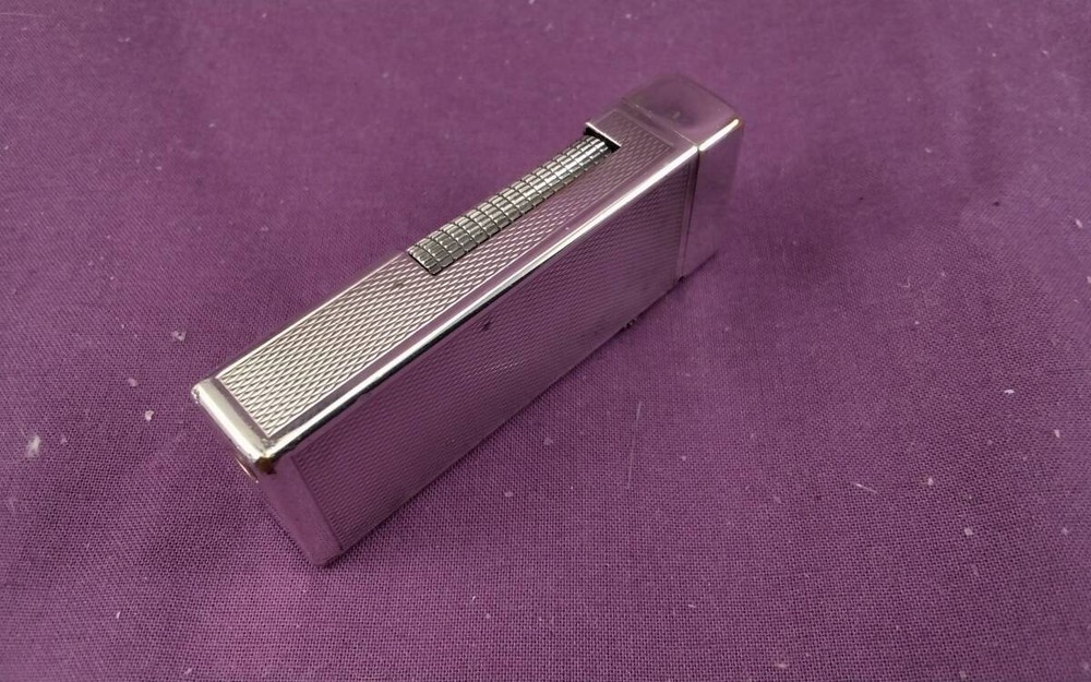 Dunhill Rollagas Early Silver Barley Lighter Working Condition
