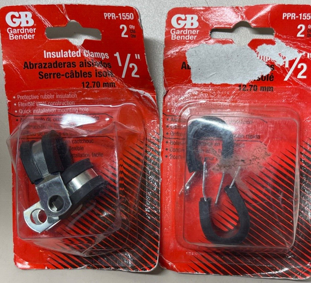 2 x 2-Pack Gardner Bender 1/2 in.   D Steel Cable Clamp