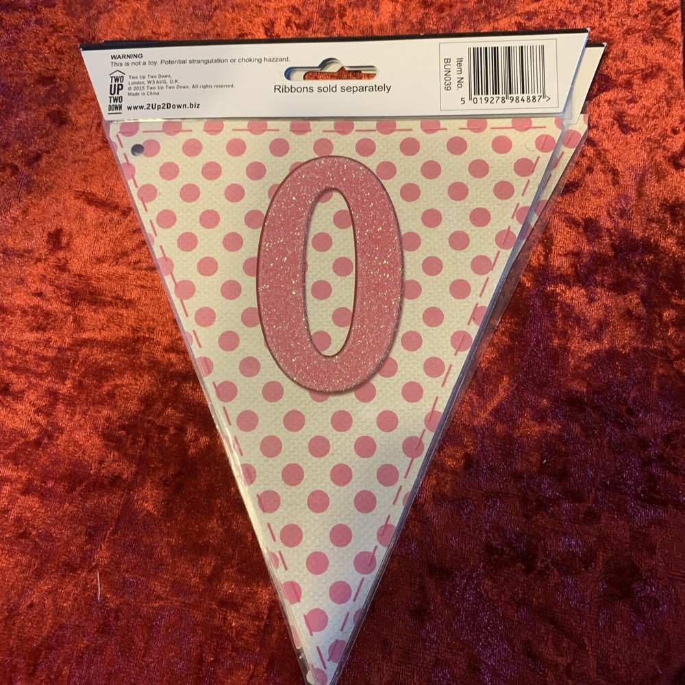 Make Any Message Or Name Personalised Bunting Pink Number 0