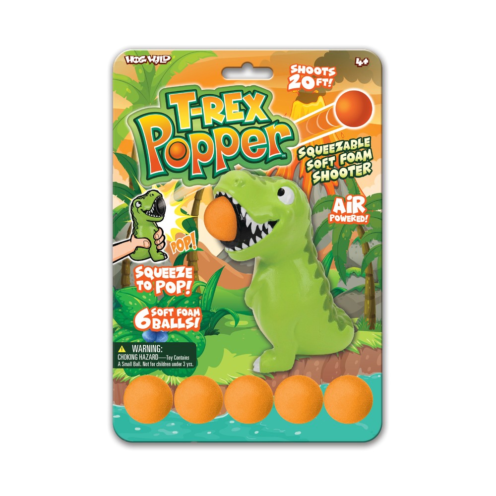 New - Hog Wild T-Rex Popper - Ages 4+ | 1 player