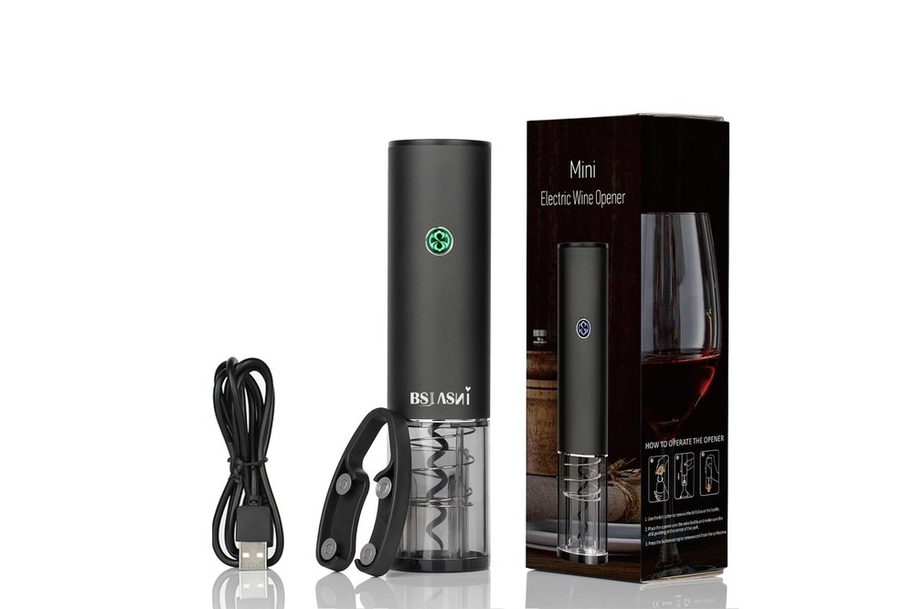 BSJ ASNI Electric Wine Opener, Rechargeable Automatic Bottle Ivory