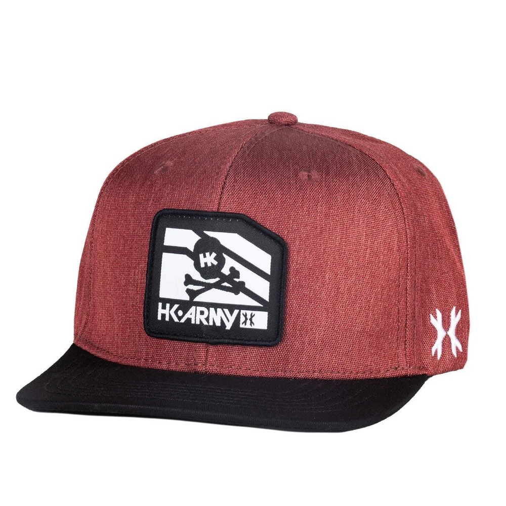 HK Army Snapback Hat - Clip - Black / Burgundy