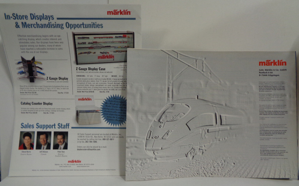 2000 MARKLIN 20TH ANNIVERSARY DEALER PACKET SET