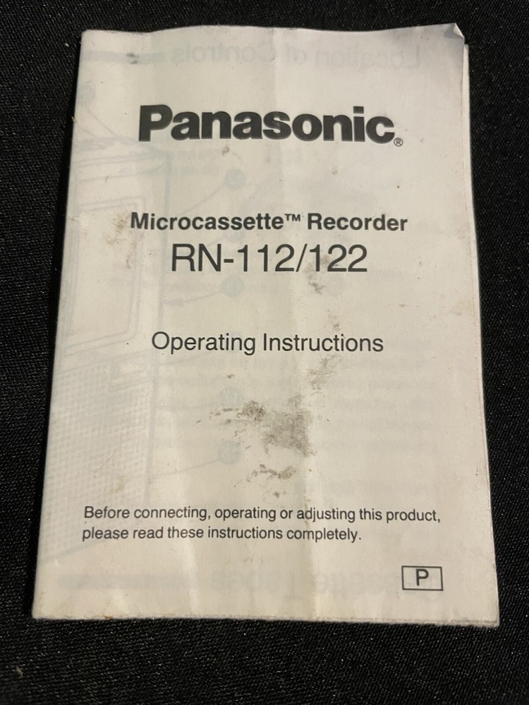 Panasonic Fast Playback Microcassette Recorder RN-122 Voice Activated