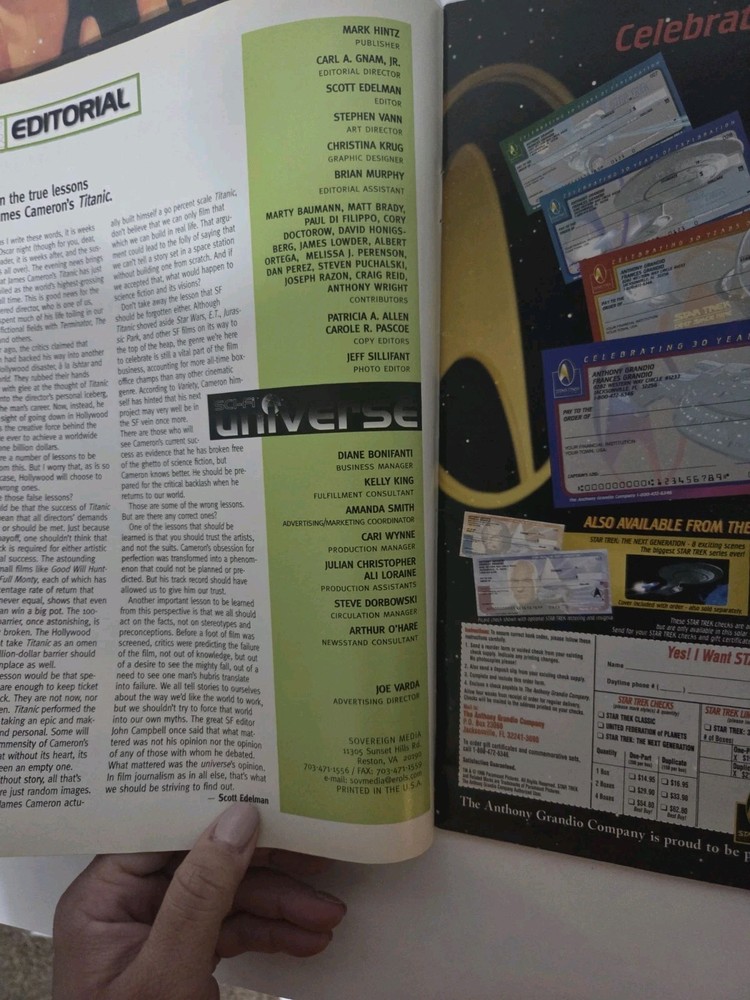 Sci-Fi Universe Magazine June 1998