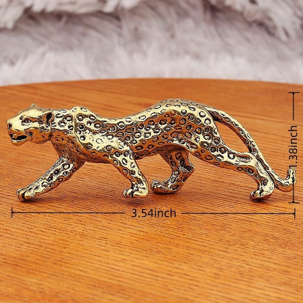 Leopard Statue - Elegant Leopard Figurine Stylish Desktop Ornament, Tabletop ...