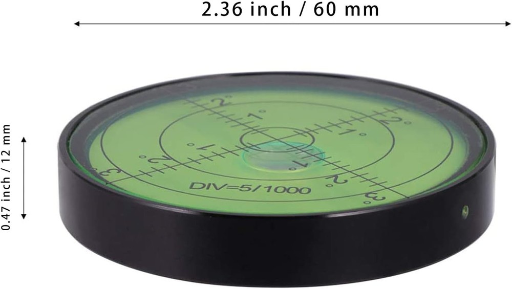 Aluminium High Precision Horizontal Leveler Bubble Level Tool Medium, Black
