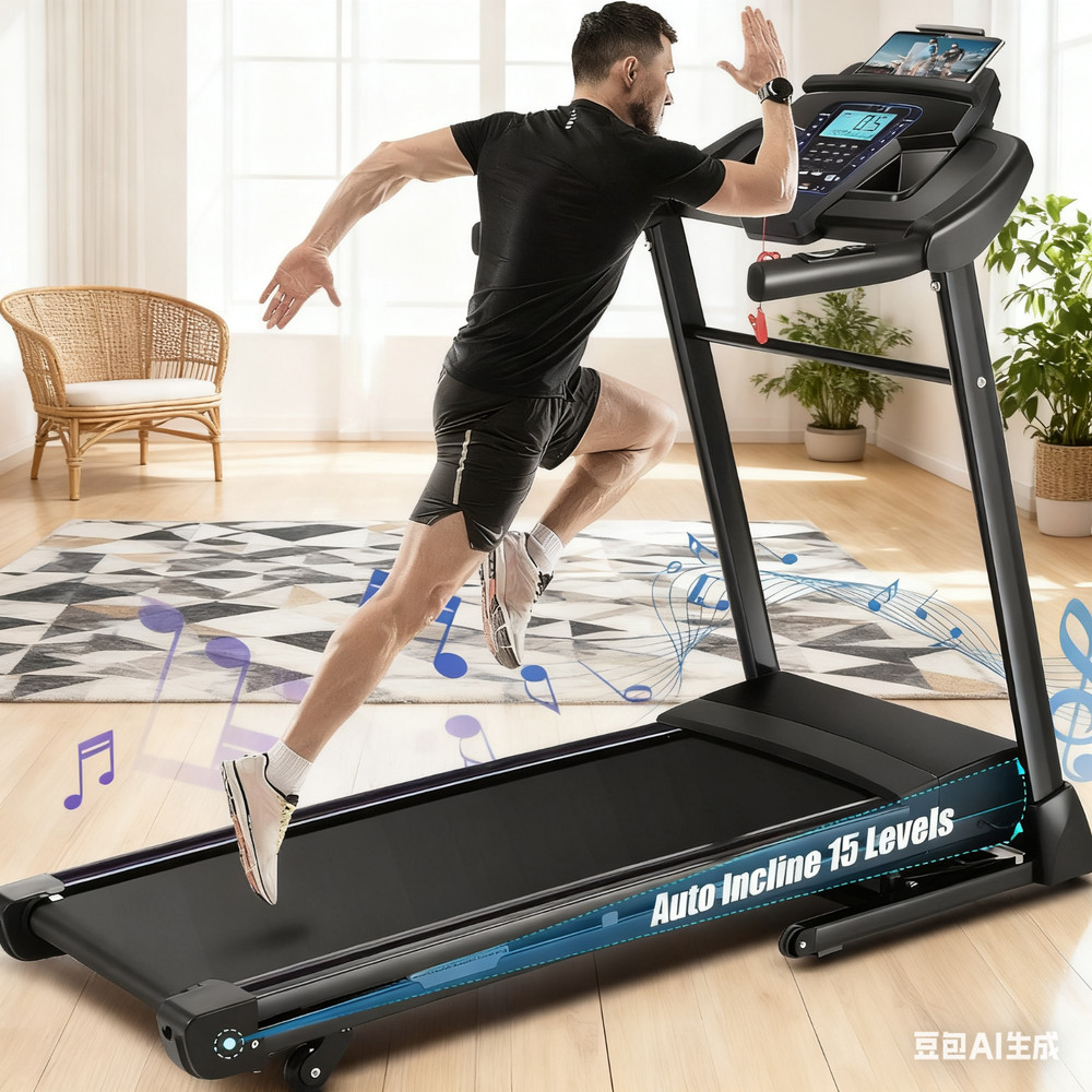 3.25HP Folding Treadmill Electric Treadmill Running Motorized Exercise Machine