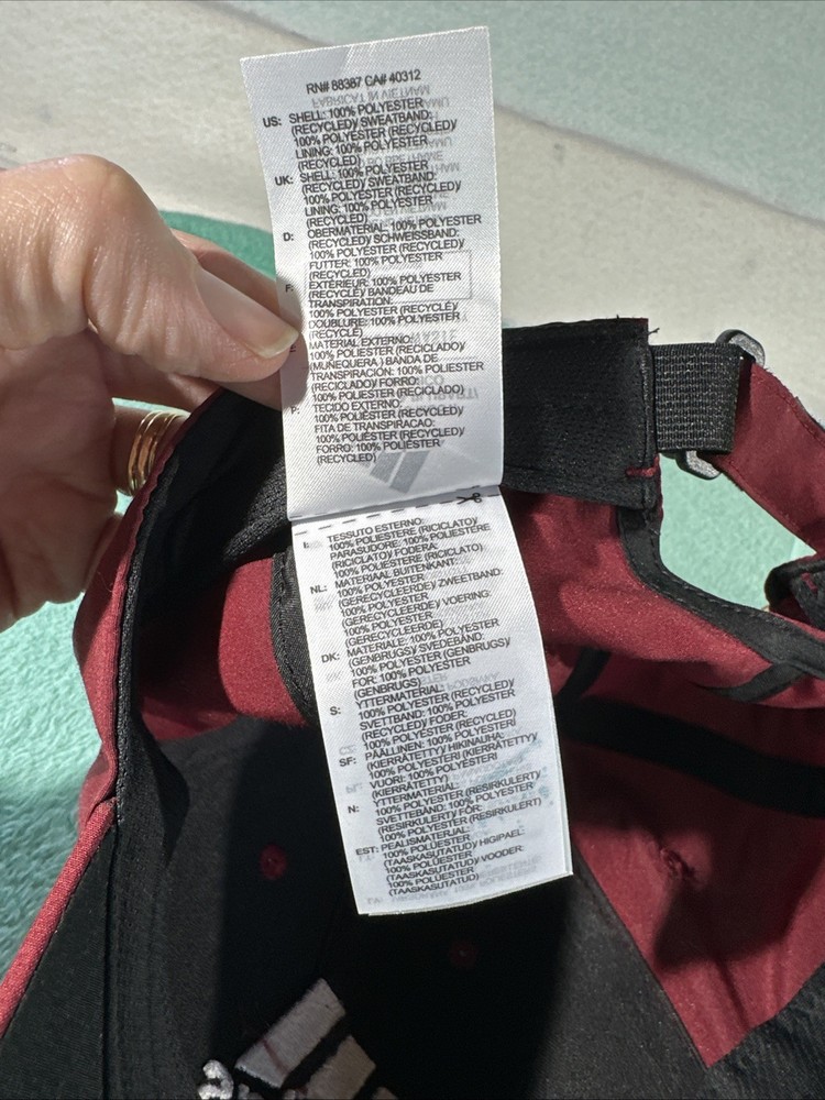 ADIDAS Golf Cap Hat Performance Adjustable Strapback Men Red One Size