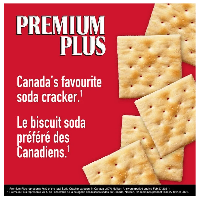 Premium Plus Unsalted Tops Crackers, 450g (4 Pack)