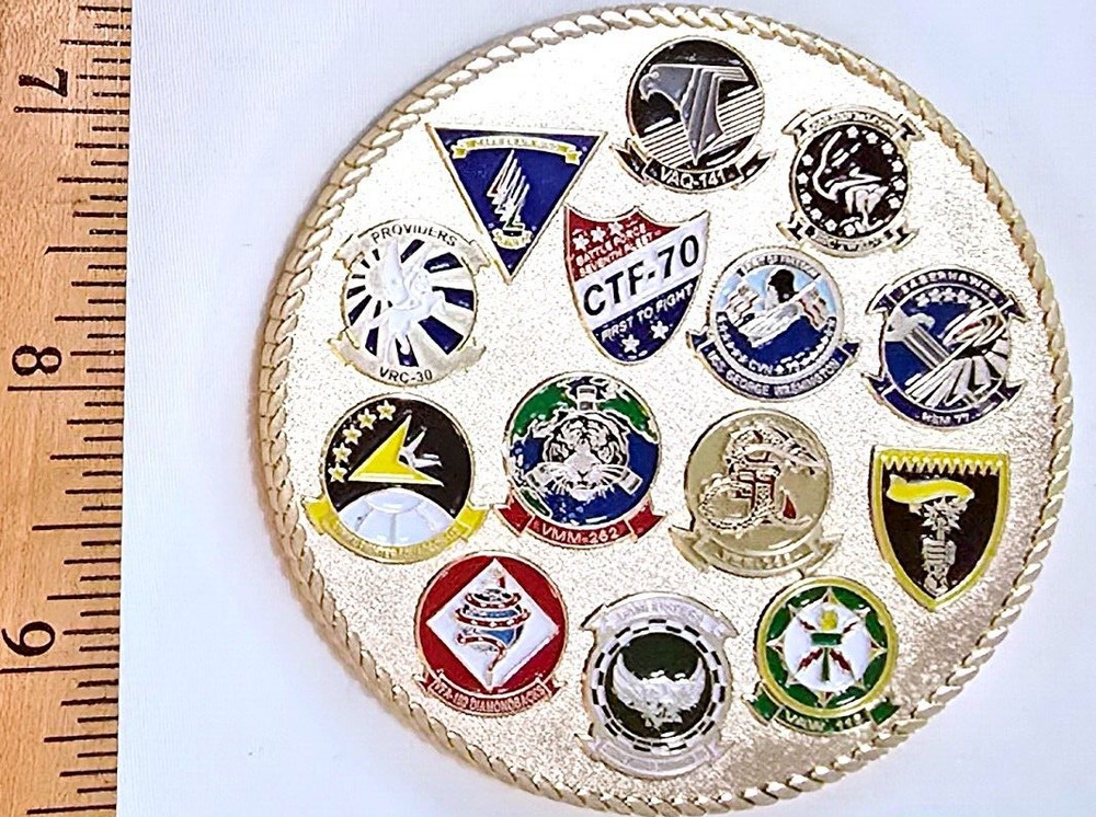 Awesome 2.5" USN Navy Multi-Unit Challenge Coin HADR 2013