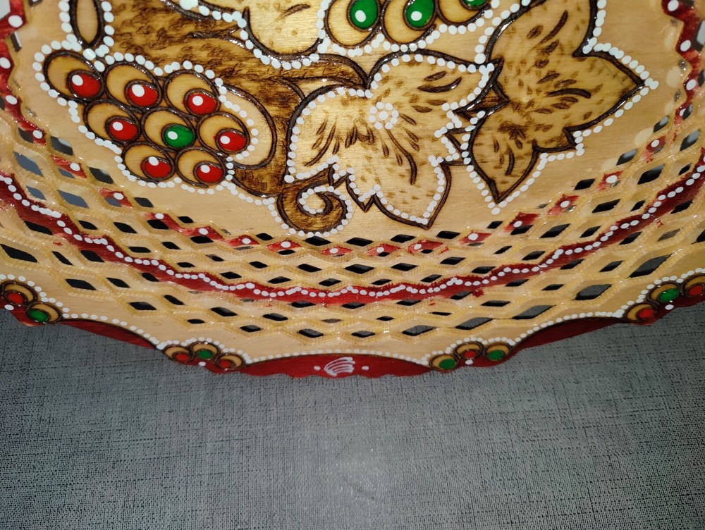 Decorative Handmade / Hand Painted Wooden Decorative Platter