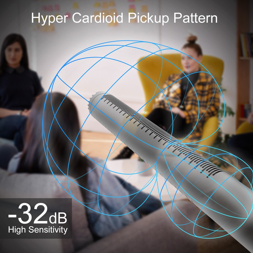 Shotgun Microphone, SYNCO-Mic-D2-Hyper-Cardioid-Directional-Condenser-Mic XLR
