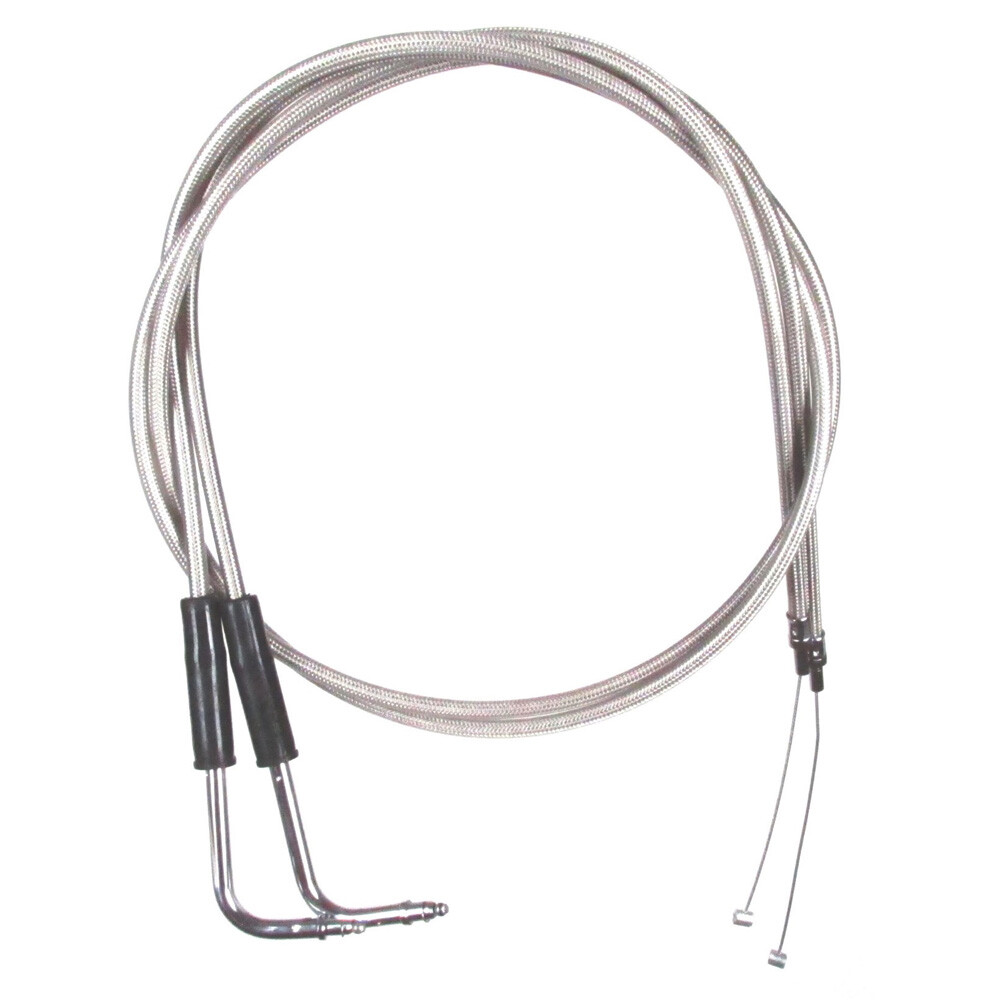 Stainless Braided Throttle Cable Set 2013-2015 Harley Softail Breakout models