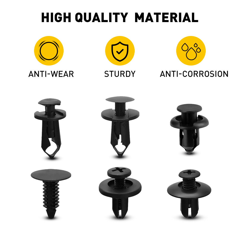 Car Fastener Plastic Trim Clips 190X Push Rivets Auto Panel Fender Retainer