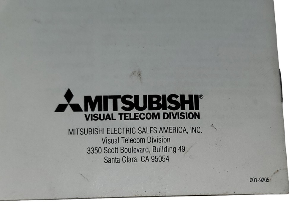Vintage Mitsubishi Visitel Visual Telephone Display Model LU-500 Owner's Manual